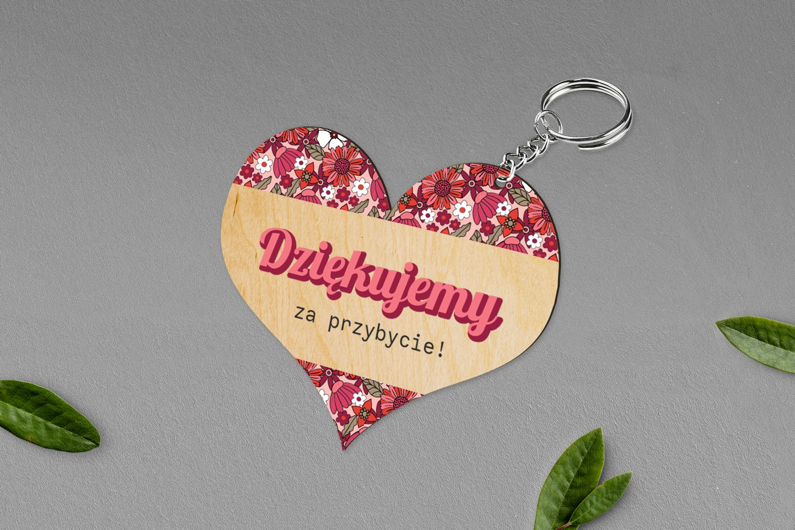 Breloki z Nadrukiem - Serce Retro Style Motyw 2