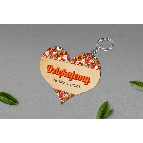 Breloki z Nadrukiem - Serce Retro Style Motyw 3