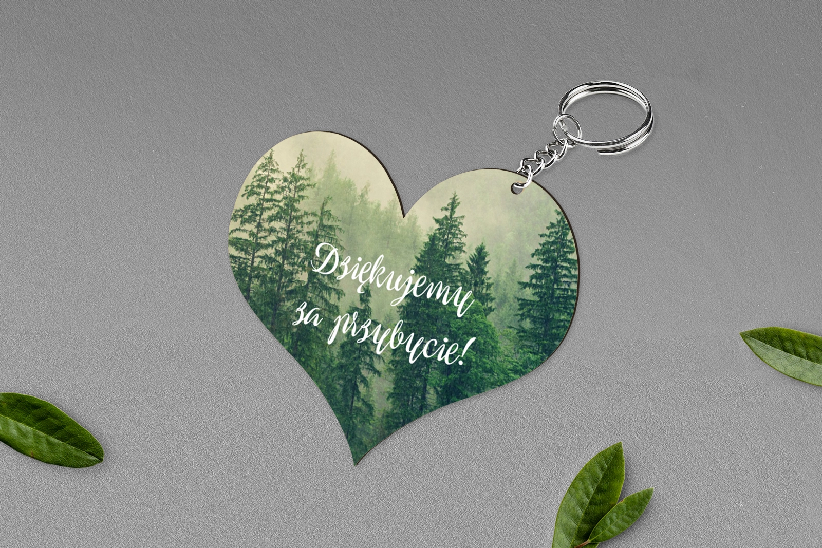 Breloki z Nadrukiem - Serce Forest - Motyw 1