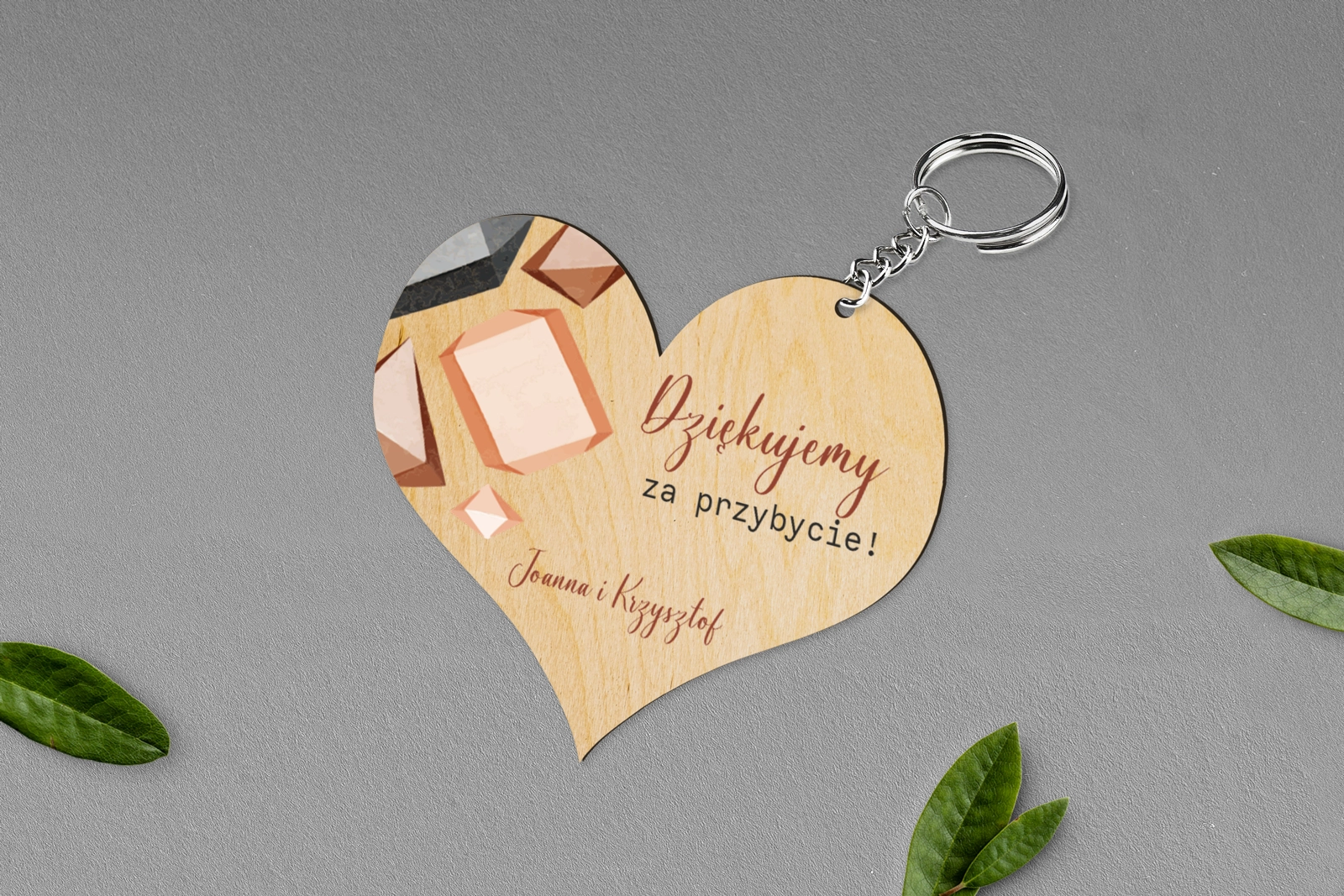 Breloki z Nadrukiem - Serce Butterflies - Motyw 3