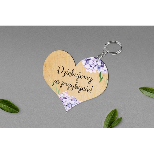 Breloki z Nadrukiem - Serce Flowers & Frame Motyw 1