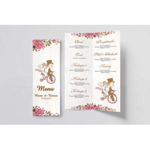 Menu Weselne Naturalna Miłość Motyw 11