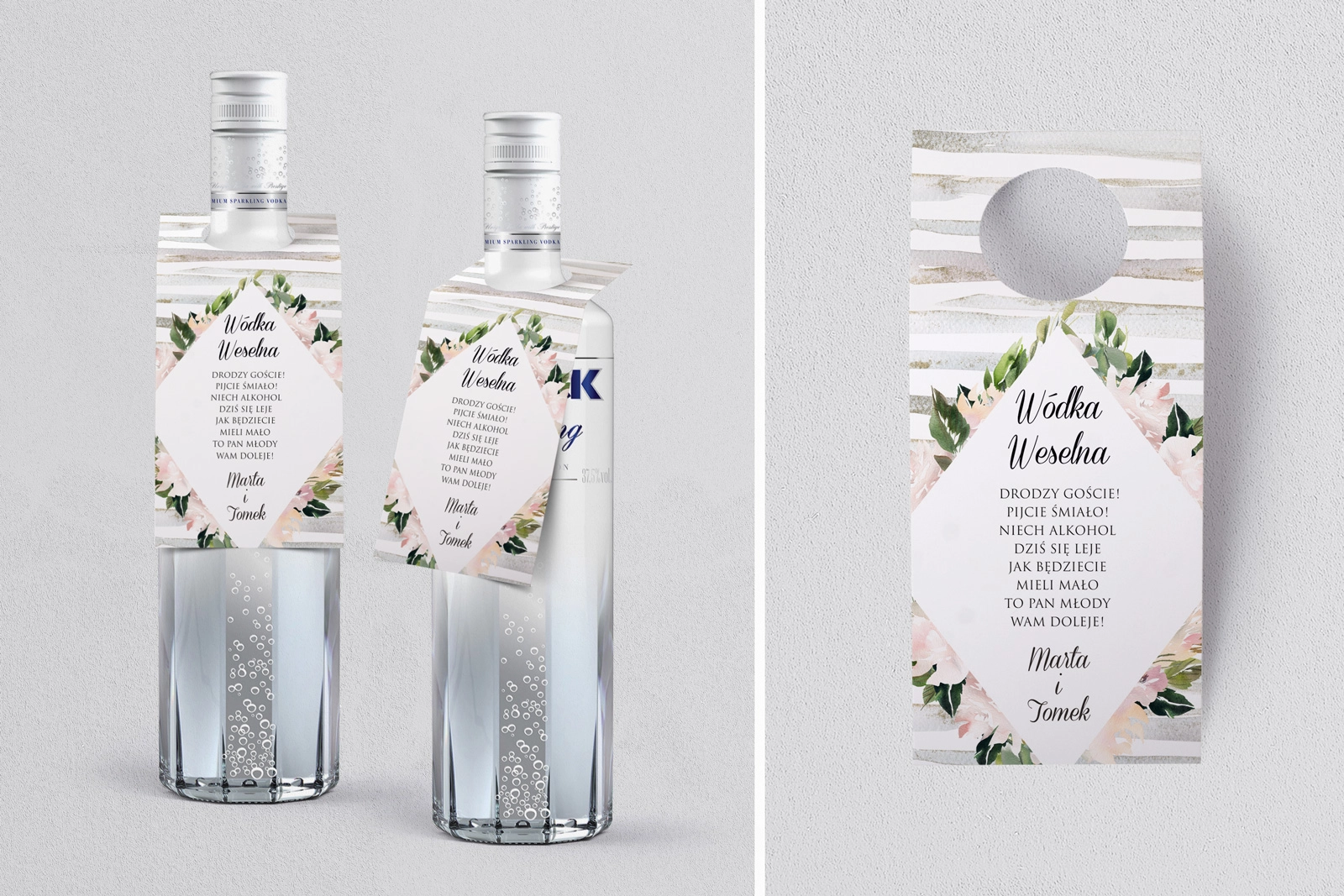 Zawieszka na alkohol oczko Akwarelka Motyw 1