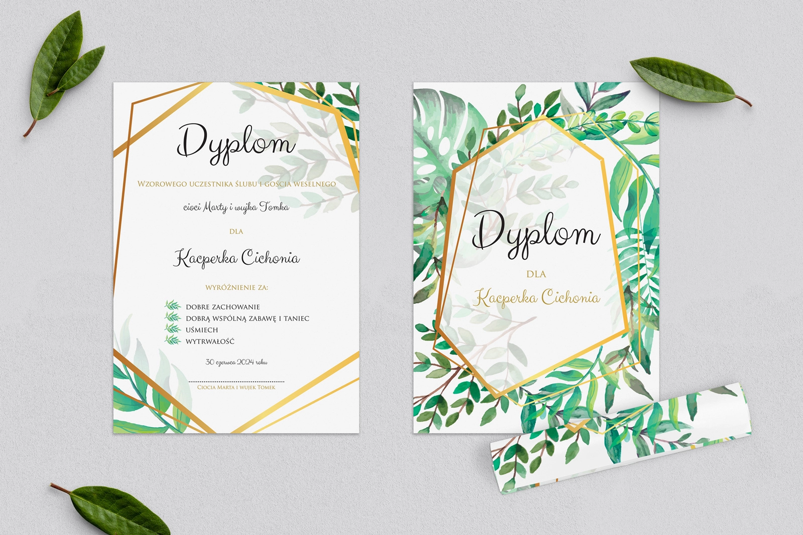 Dyplomy dla Dzieci - Flowers & Frame Motyw 2