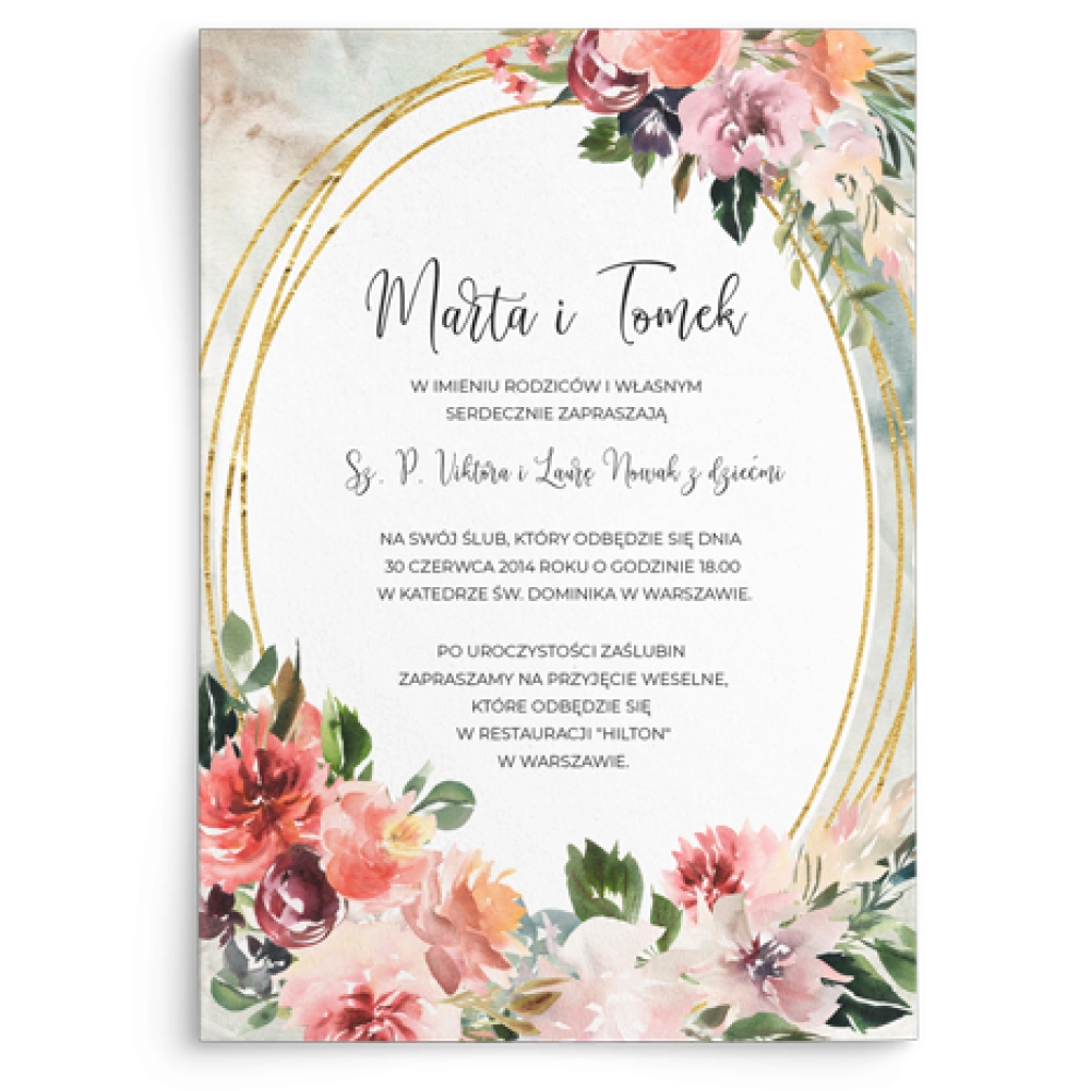 Zaproszenia ślubne Spring Love - Motyw 2