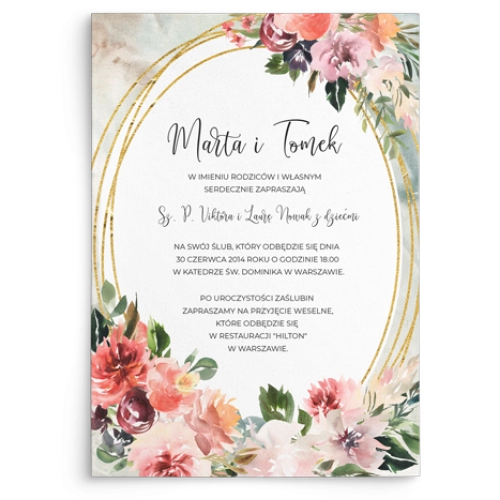 Zaproszenia ślubne Spring Love - Motyw 2