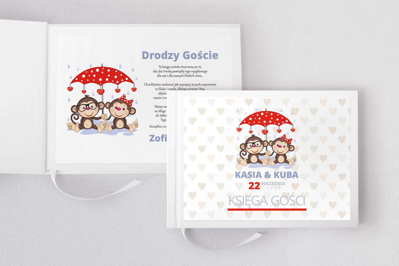 Księga Gości Weselnych Uroczy Deszcz Motyw 2