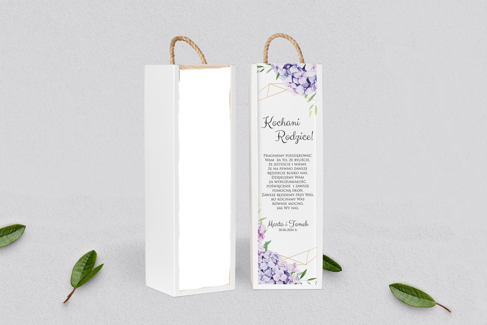 Skrzynka dla Rodziców - SNW Biała Flowers & Frame Motyw 1