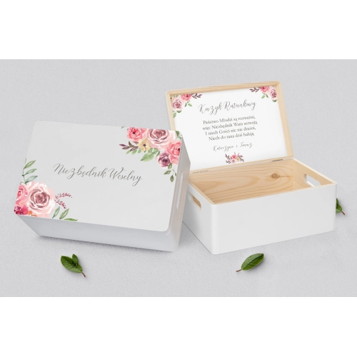 Koszyczek ratunkowy weselny biały - PasteLove Motyw 2