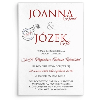 Zaproszenia ślubne Paszport - Motyw 2