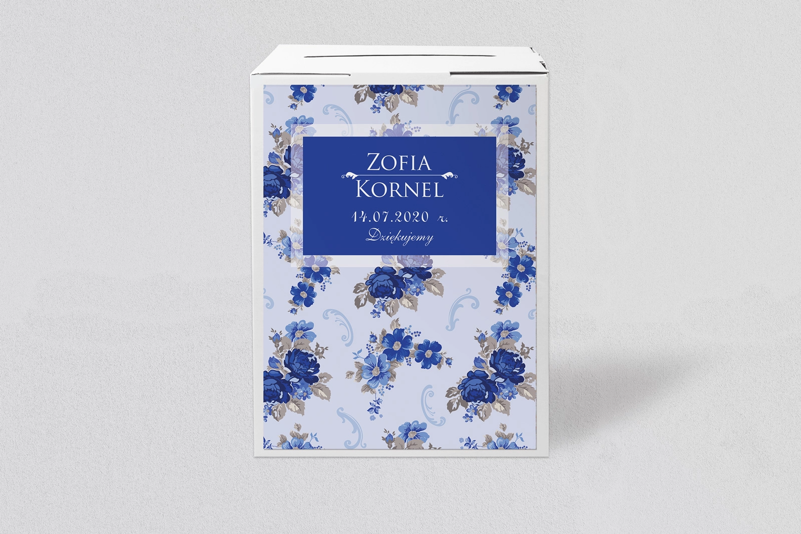 Pudełko na koperty i pieniądze Kwiatowe Pole Motyw 4