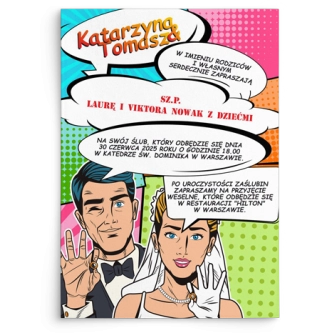 Zaproszenia ślubne Pop Art - Motyw 1