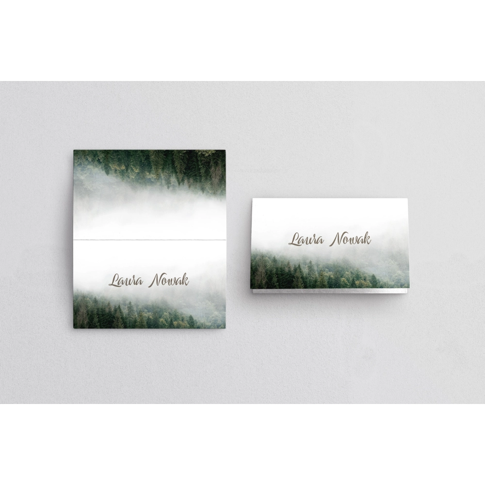 Winietki ślubne składane Forest - Motyw 2