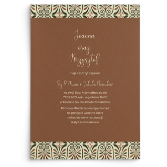 Zaproszenia ślubne Vintage - Motyw 3