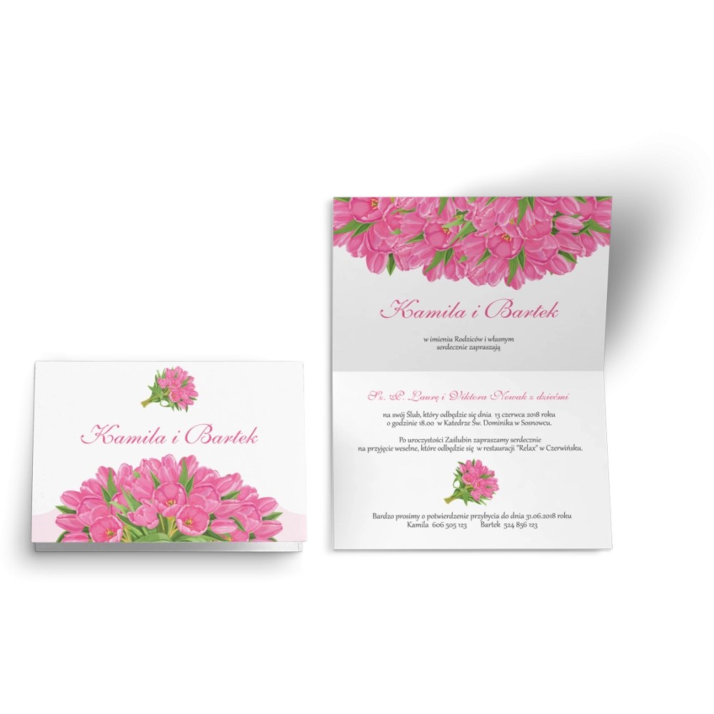 Zaproszenie ślubne Wiosenny Kwiat - Motyw 14