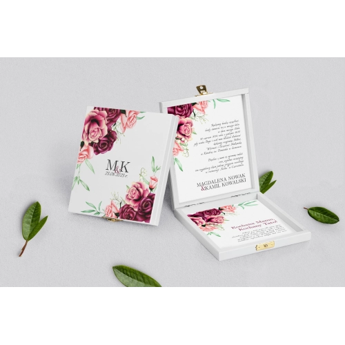 Zaproszenie dla Rodziców - białe Fabello Motyw 3