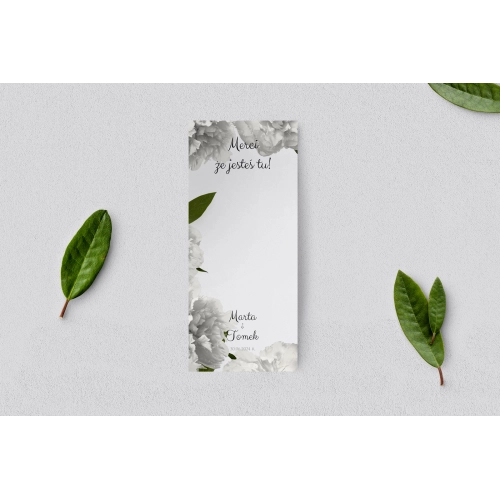 Podziękowanie Merci - Karteczka Soft - Motyw 3