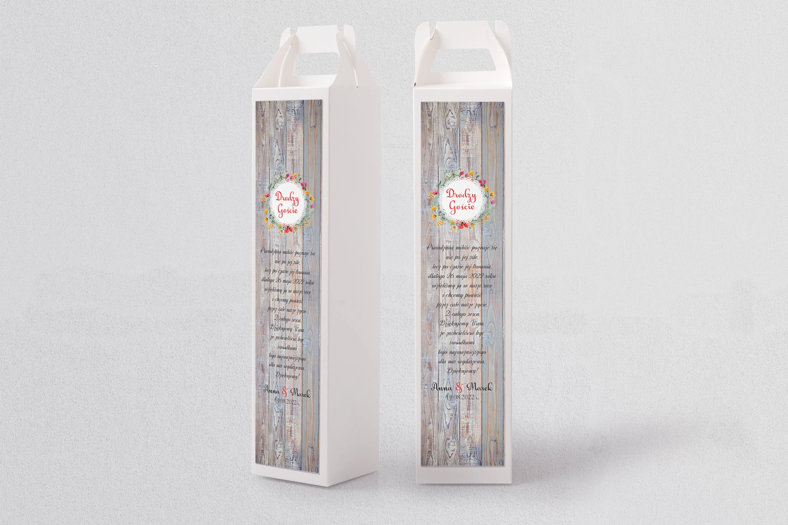 Pudełko na alkohol Rustical Motyw 10