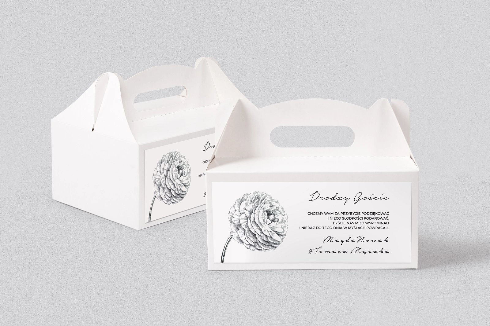 Pudełko na ciasto weselne Elia Motyw 2