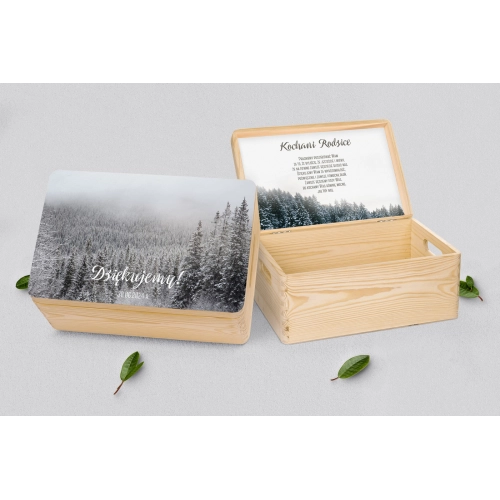 Skrzyneczka dla Rodziców - naturalna Forest - Motyw 4