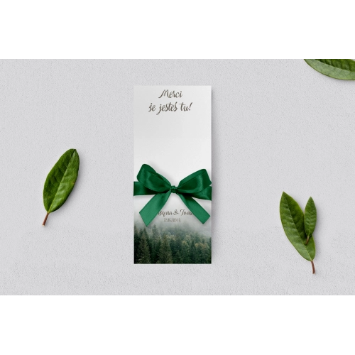 Podziękowanie Merci - Karteczka Forest - Motyw 2