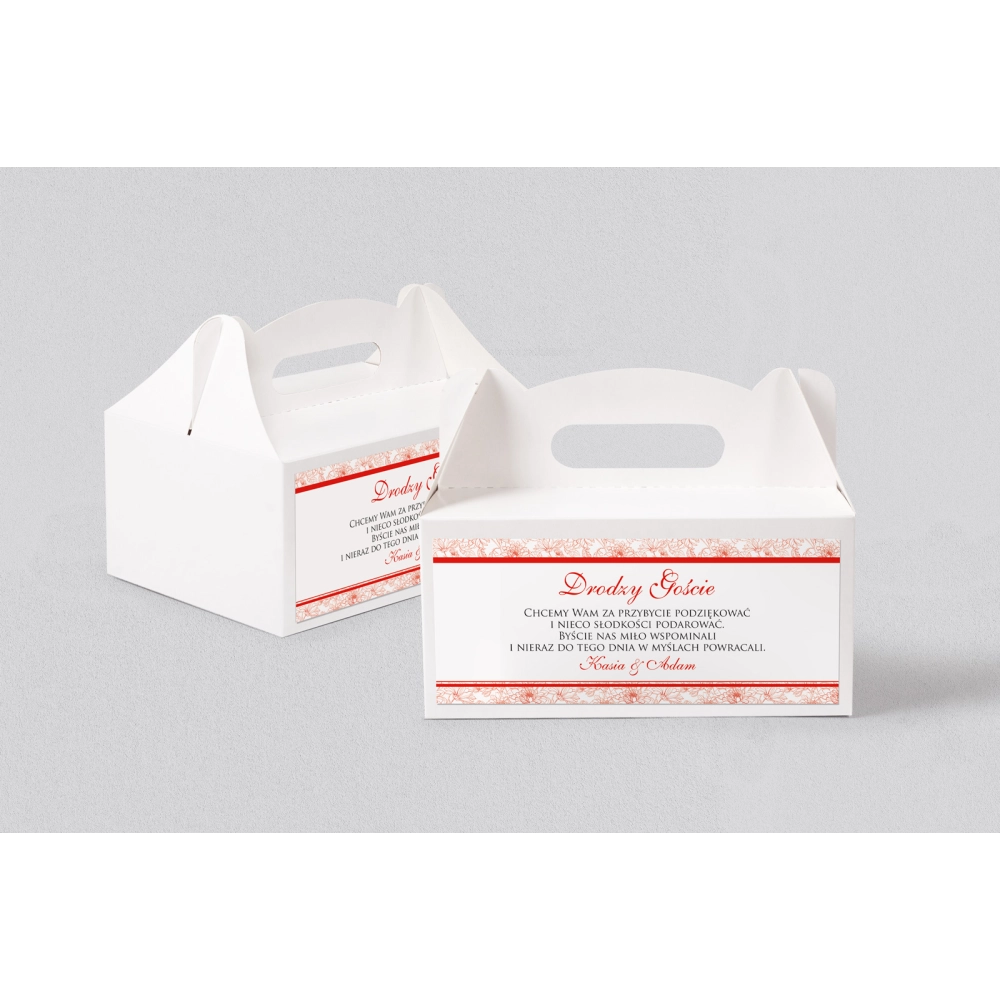 Pudełko na ciasto weselne Ornaments - Motyw 9