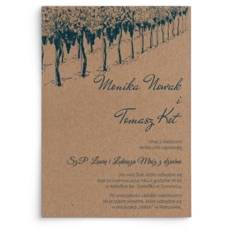 Zaproszenia ślubne Natura Kraft - Motyw 2