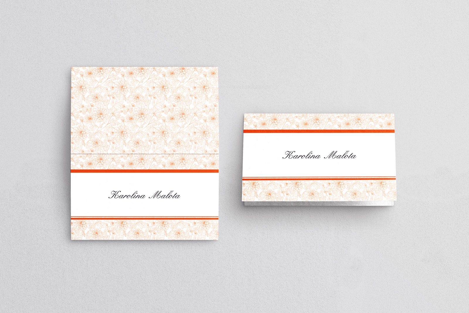 Winietki ślubne składane Ornaments - Motyw 7