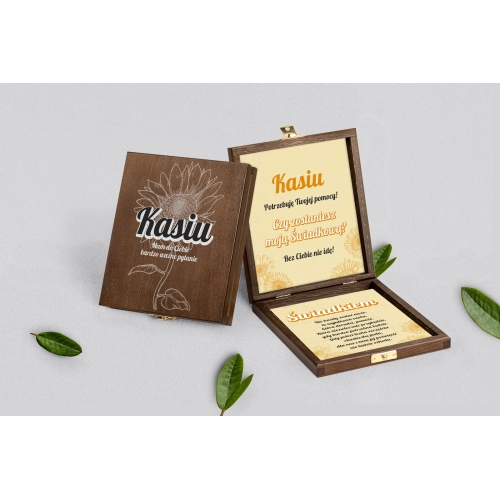 Prośba o świadkowanie - brązowe puzzle Sunflowers Motyw 1