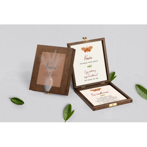 Prośba o świadkowanie - brązowe puzzle Butterflies - Motyw 4