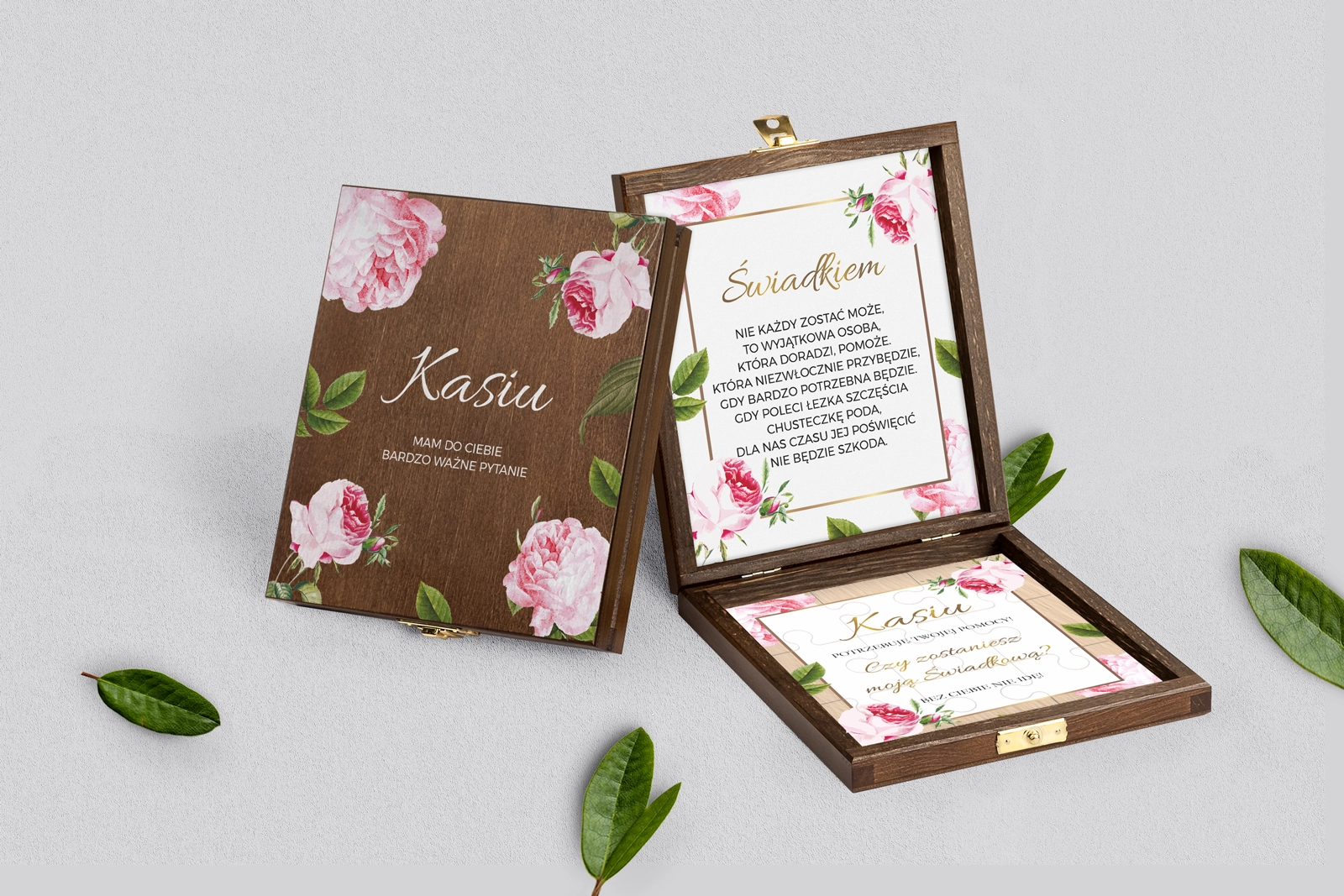 Prośba o świadkowanie - brązowe puzzle Dream Motyw 2