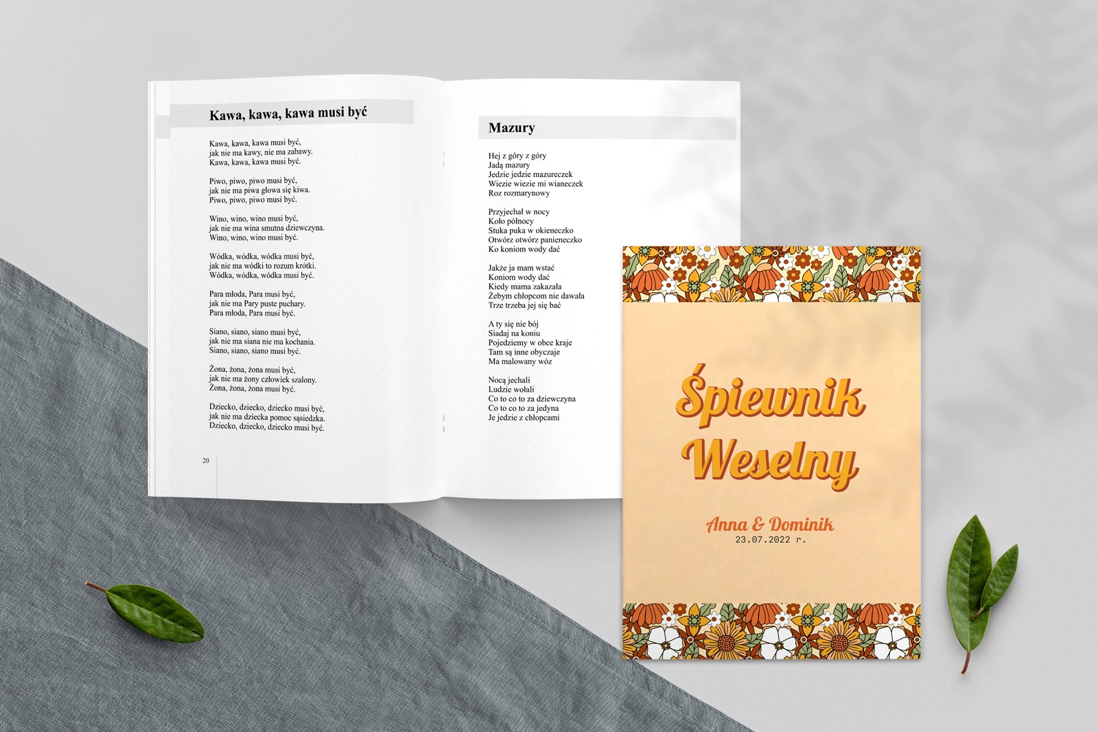 Śpiewnik Weselny - Retro Style Motyw 1