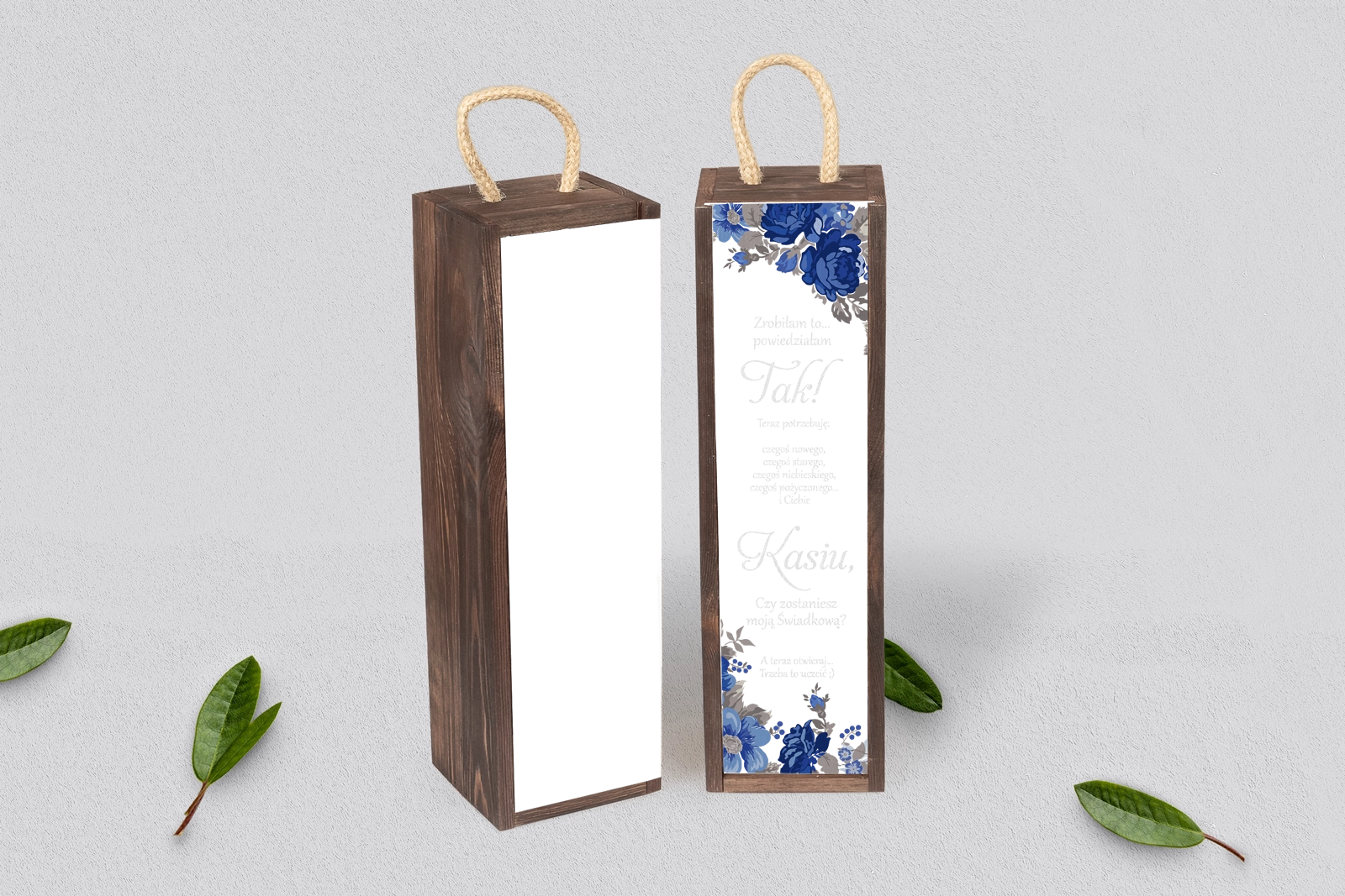 Prośba o Świadkowanie - SNW Akryl brązowa Serca Kwiat Motyw 2