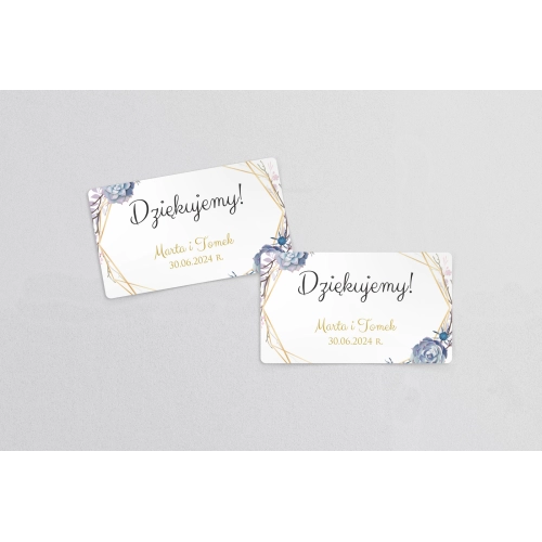 Naklejki na słoiczki weselne Flowers & Frame - Arkusz 21 szt Motyw 6