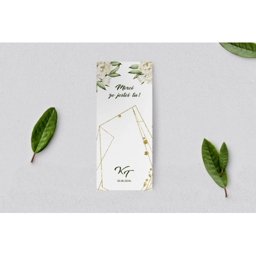 Podziękowanie Merci - Karteczka Modena - Motyw 3