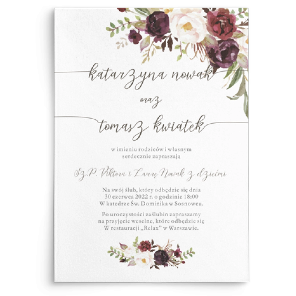 Zaproszenia ślubne PasteLove - Motyw 3