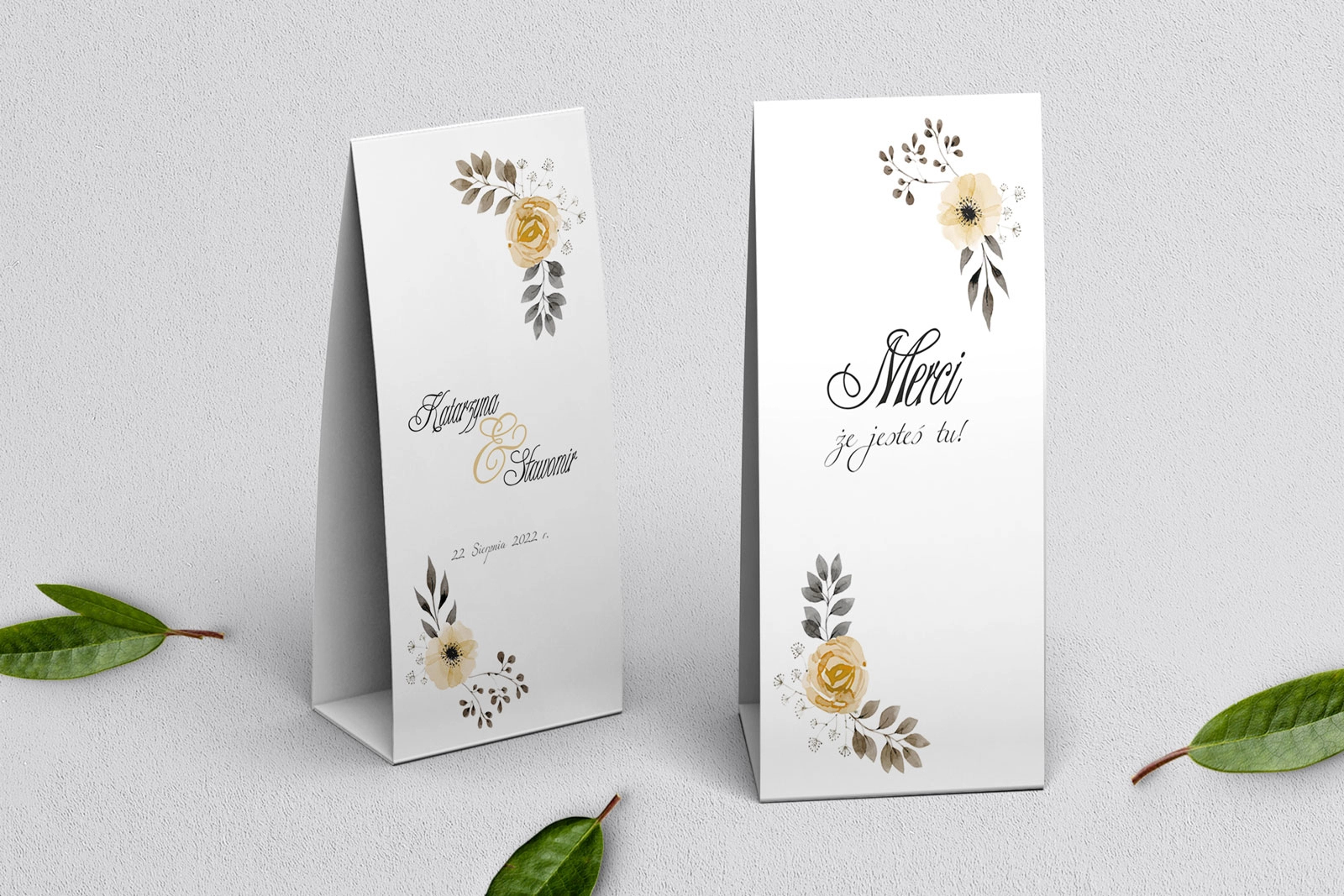 Podziękowanie Merci - Pudełeczko Wianki Motyw 4