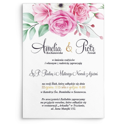 Zaproszenia ślubne Geometryczne Serce - Motyw 1