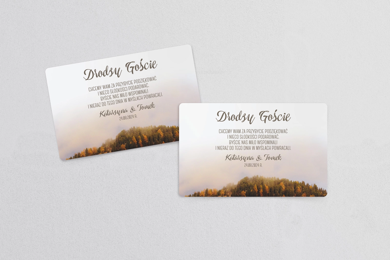 Naklejki na ciasto weselne Forest - Motyw 3