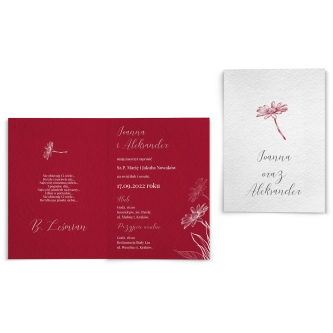 Zaproszenia ślubne Papers - Składane motyw 2