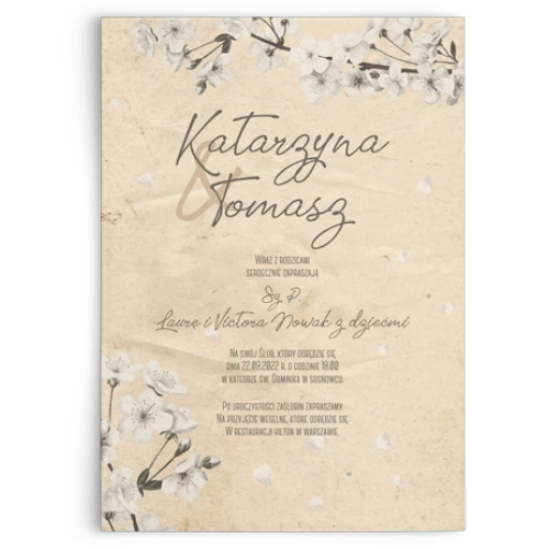 Zaproszenia ślubne Old Fashion - Motyw 2