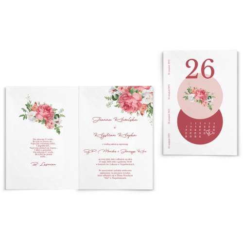 Zaproszenia ślubne Day - Składane motyw 2