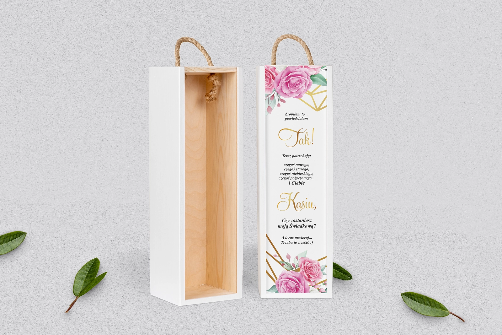 Prośba o Świadkowanie - SNW biała Geometryczne Serce - Motyw 1