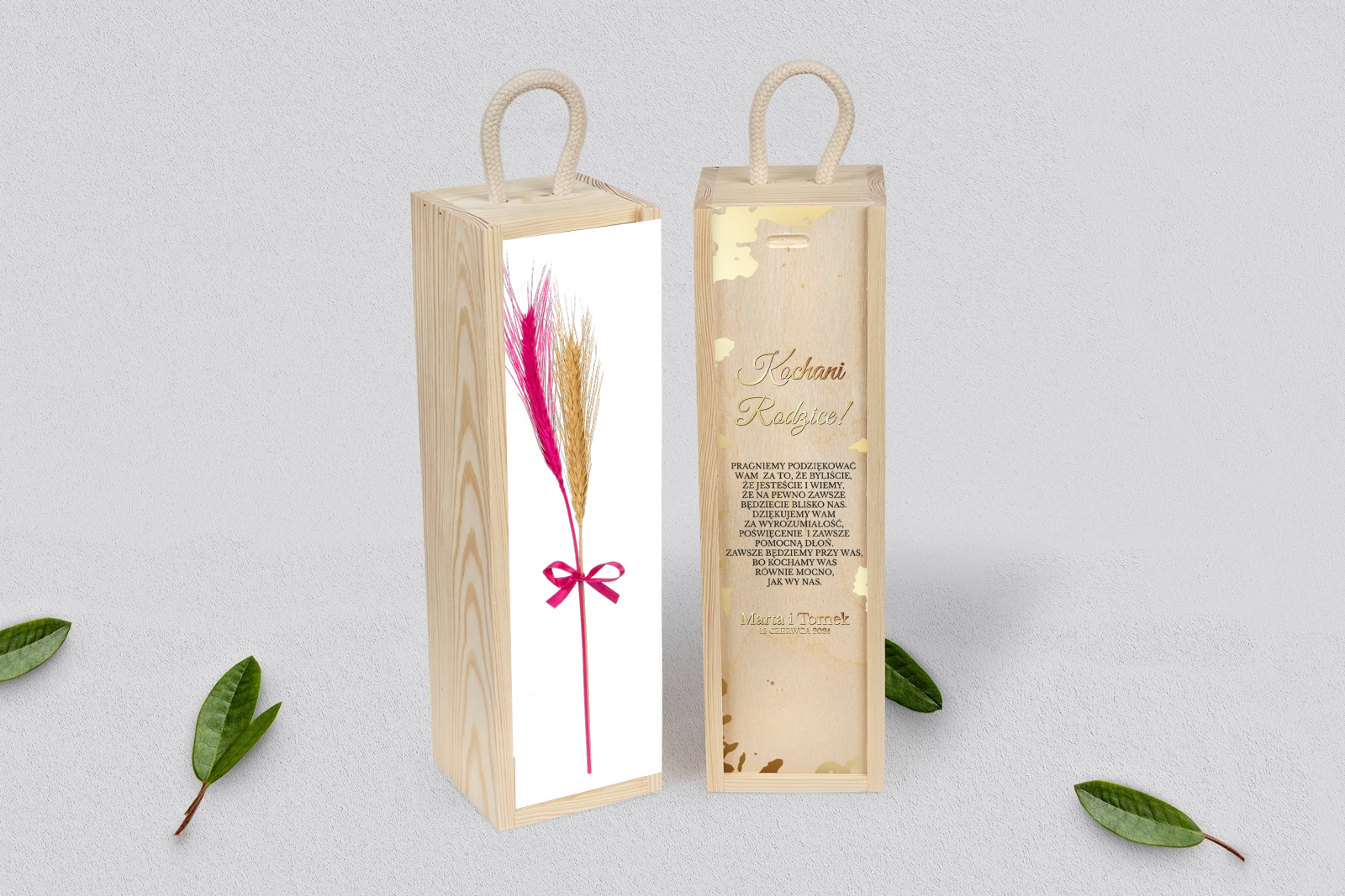 Skrzynka dla Rodziców - SNW Naturalna Marmur & Złoto - Motyw 5