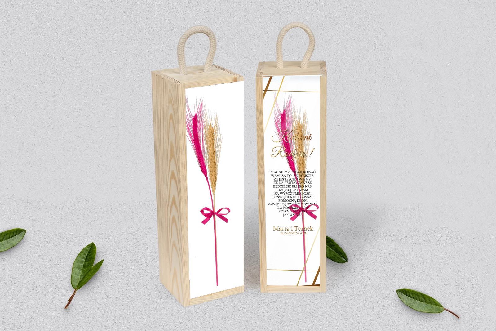 Skrzynka dla Rodziców - SNW Naturalna Marmur & Złoto - Motyw 2