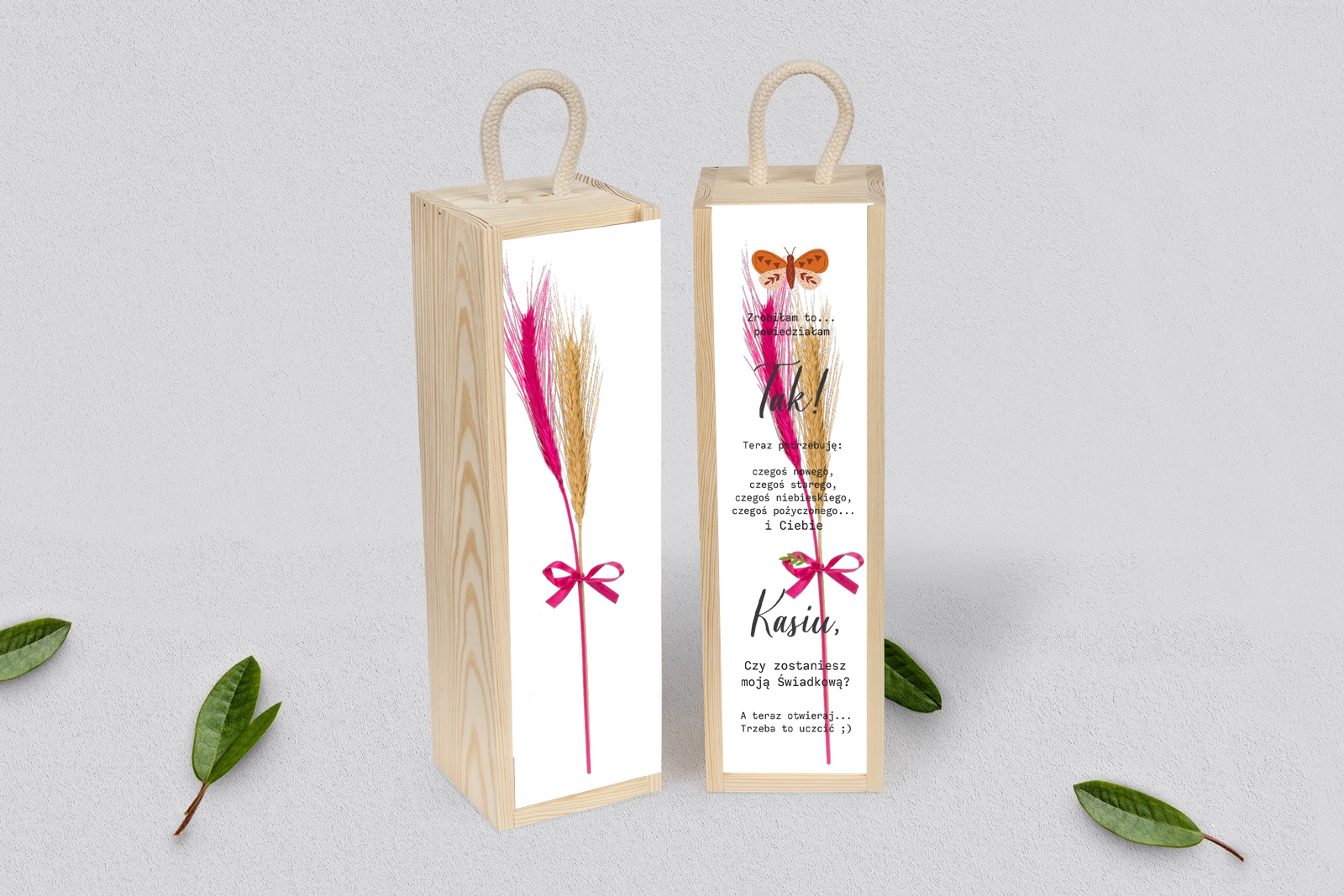 Prośba o Świadkowanie - SNW Akryl naturalna Butterflies - Motyw 2