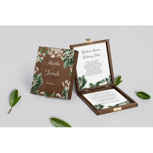 Zaproszenie dla Rodziców - brązowe Soft Motyw 1