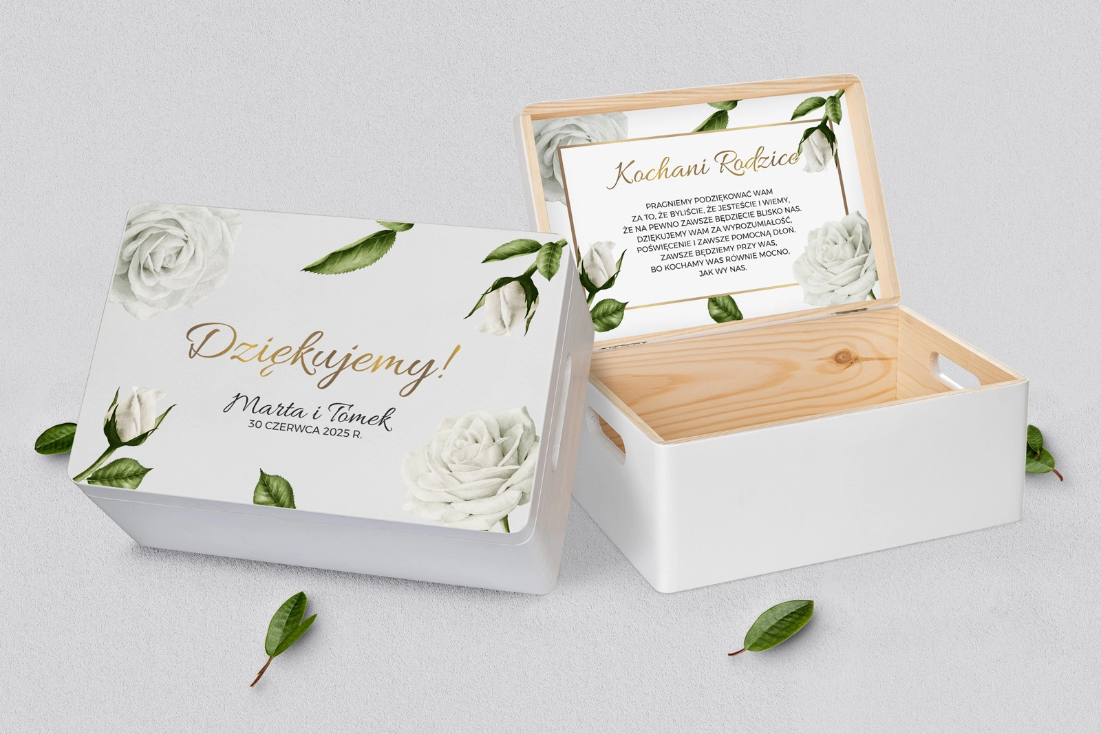 Skrzyneczka dla Rodziców - biała Dream Motyw 1