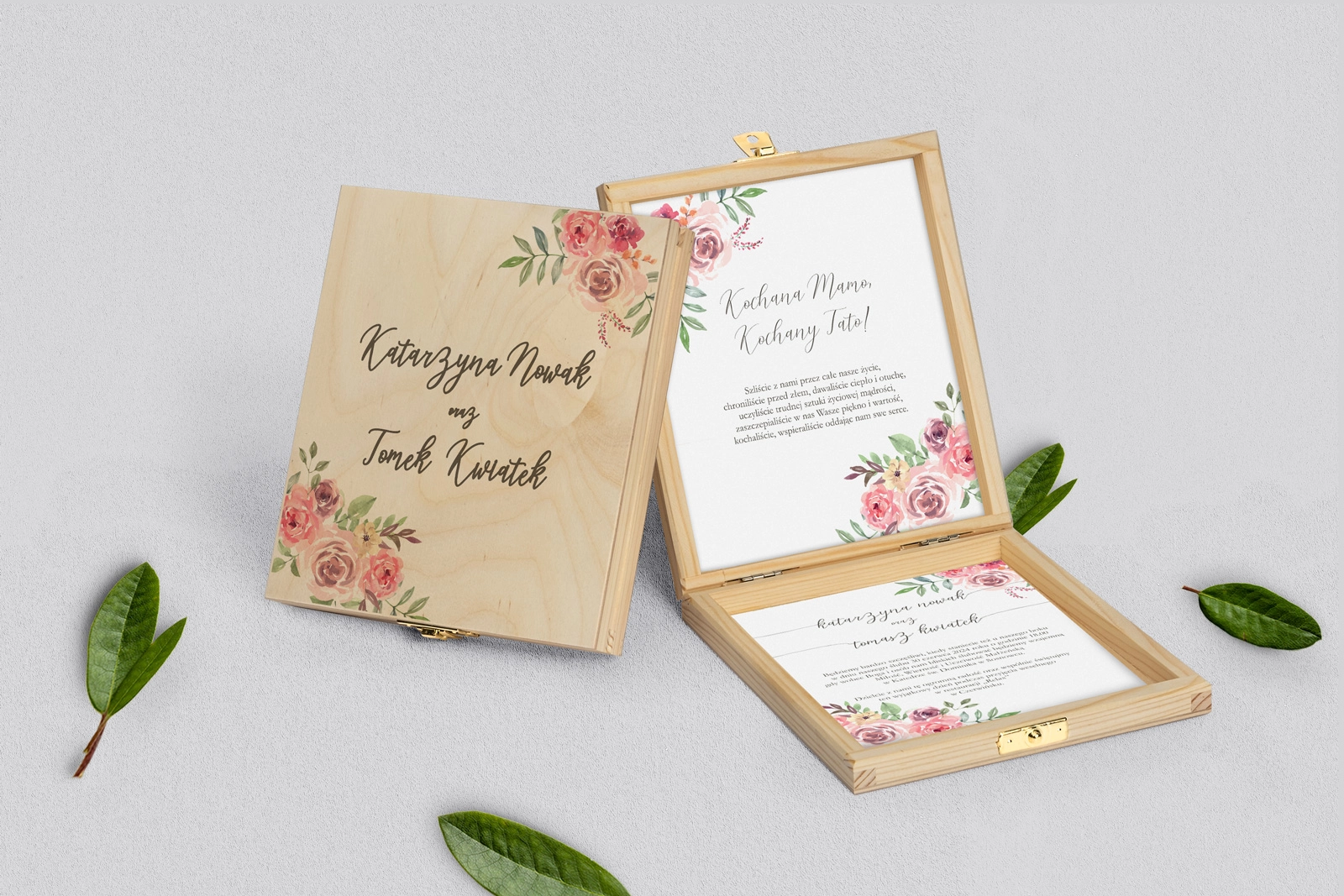 Zaproszenie dla Rodziców - naturalne PasteLove Motyw 2