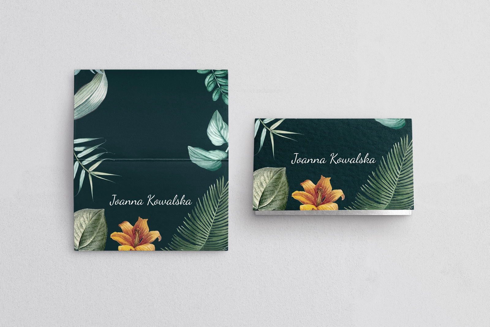 Winietki ślubne składane Exotic - Motyw 3